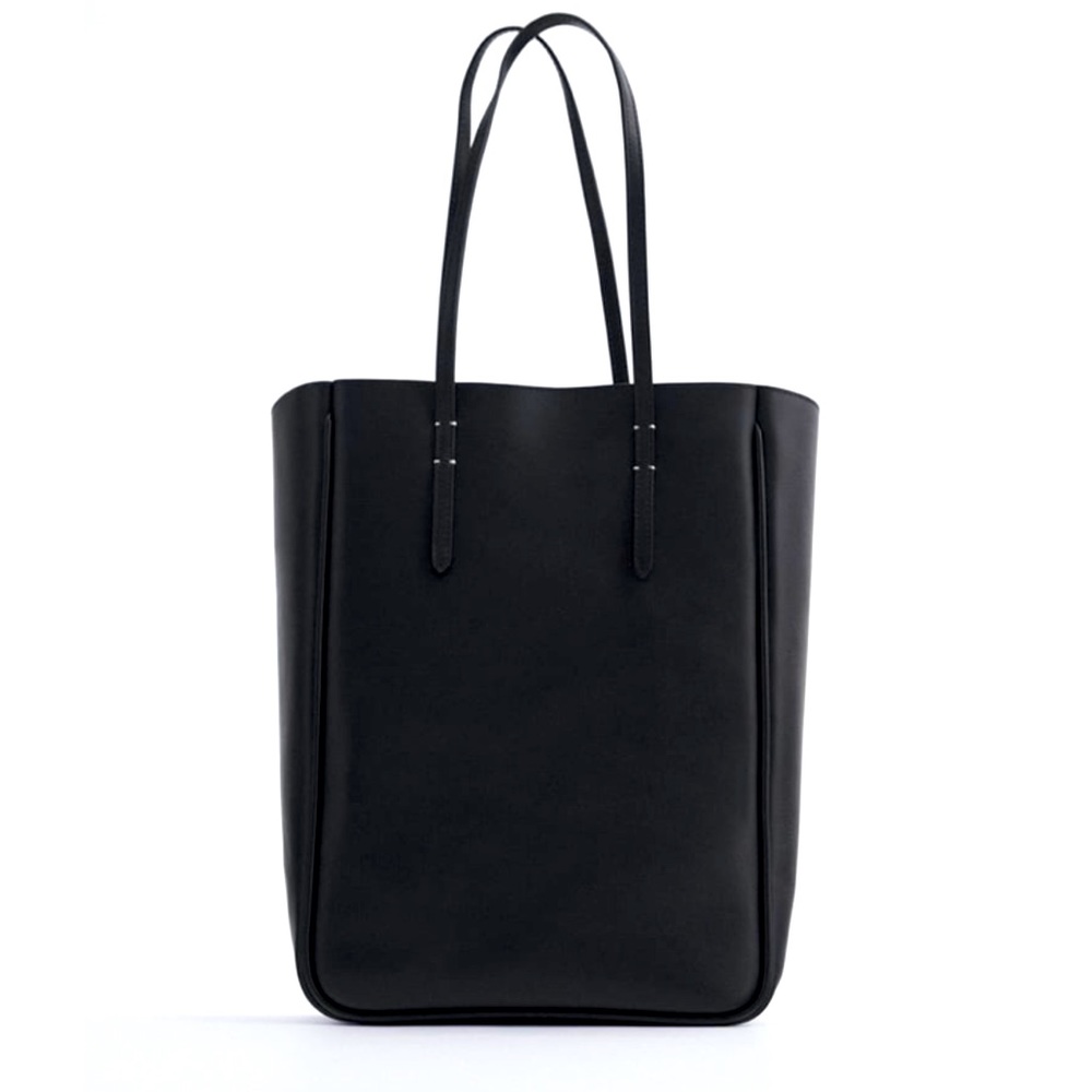Leather rectangular tote